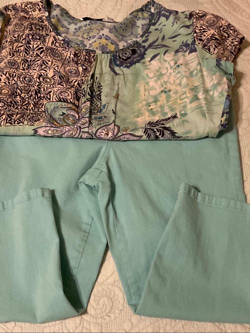 Style & Co. Aqua Cropped Pull-On Pants